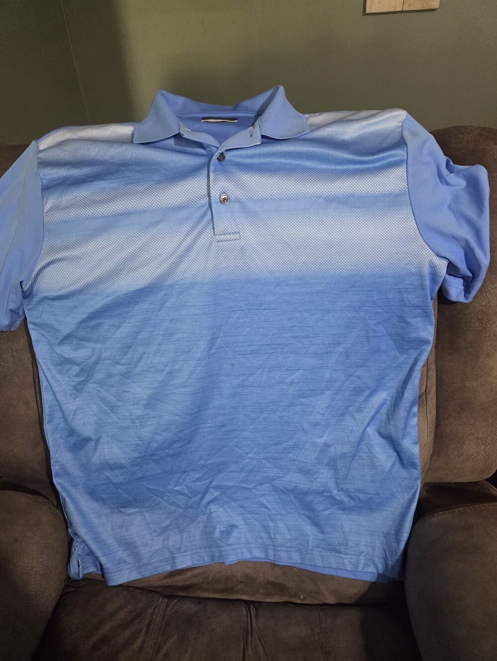 Jack Nicklaus Golf Polo Men's L Blue STAYDRI Performance Short Sleeve Shirt